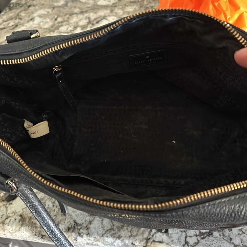 Kate Spade Black Pebble Leather Large Purse - Picture 7 of 8